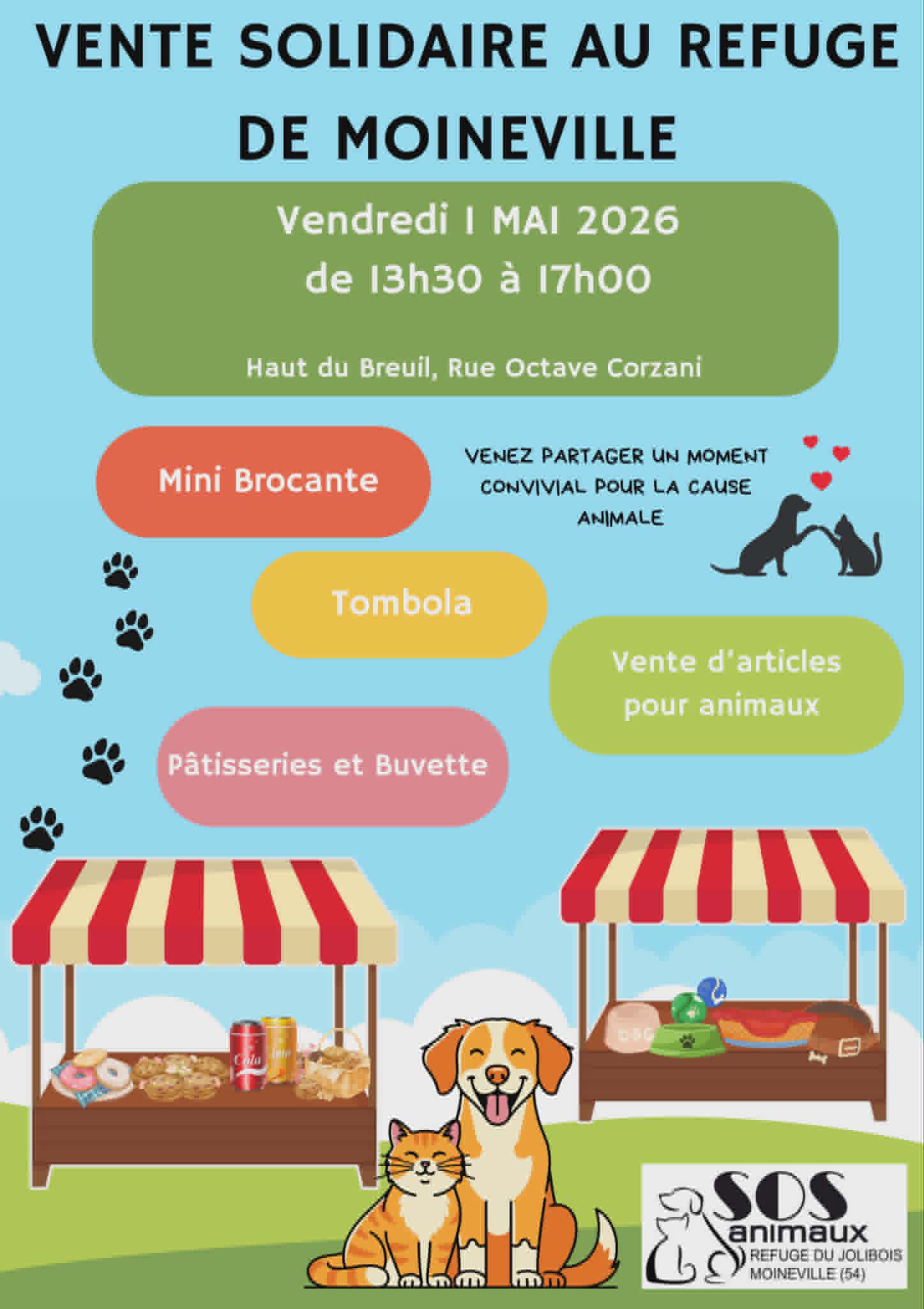 Lire la suite à propos de l’article 🐾 Vente solidaire au refuge de Moineville 🐾